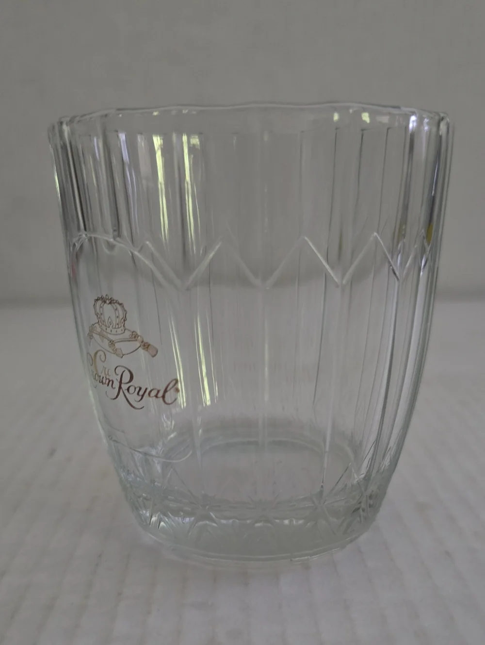 Pair of Crown Royal Ribbed Whiskey Glasses